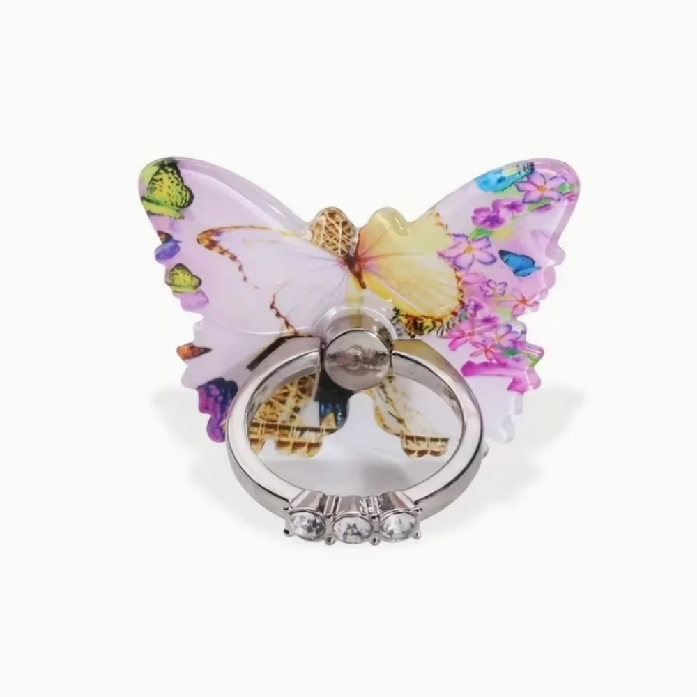 Cellphone Butterfly‎ Diamond Ring Holder Rotates 360 Degrees, Cellphone Stand